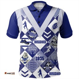 Amazing Aussie Canterbury Bankstown Bulldogs Argyle Patterns Style Tough Fan Rugby For Life Polo Shirt