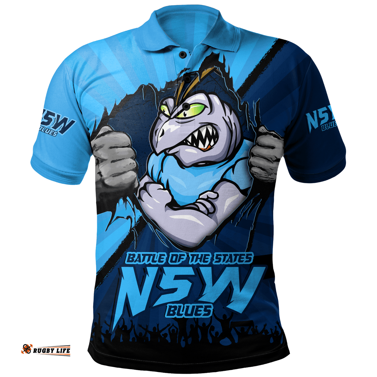 Amazing Aussie New South Wales Blues Origin Battleground Blues Unleashed Polo Shirt