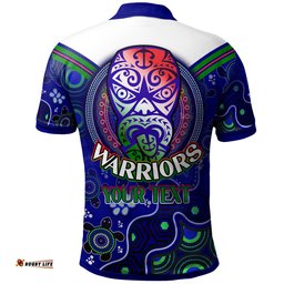 Amazing Aussie New Zealand Warriors Custom New Zealand Warriors Aboriginal Inspired Dot Art Vector Painting With Turtle Polo Shirt