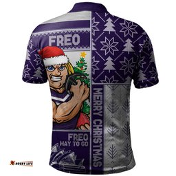 Amazing Aussie Fremantle Merry Christmas Knit Style Festive Spirit Polo Shirt