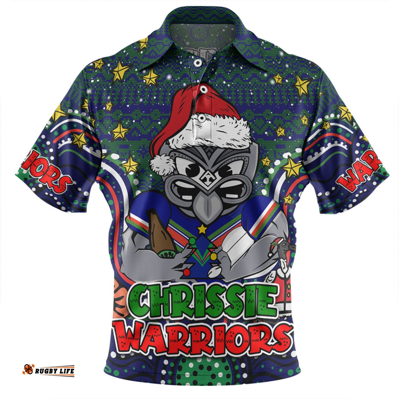 Amazing Aussie New Zealand Warriors Christmas Custom Christmas Knit Patterns Vintage Jersey Ugly Polo Shirt