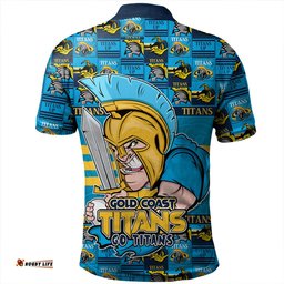 Amazing Aussie Gold Coast Titans Champion���s Pride Comic Style Polo Shirt