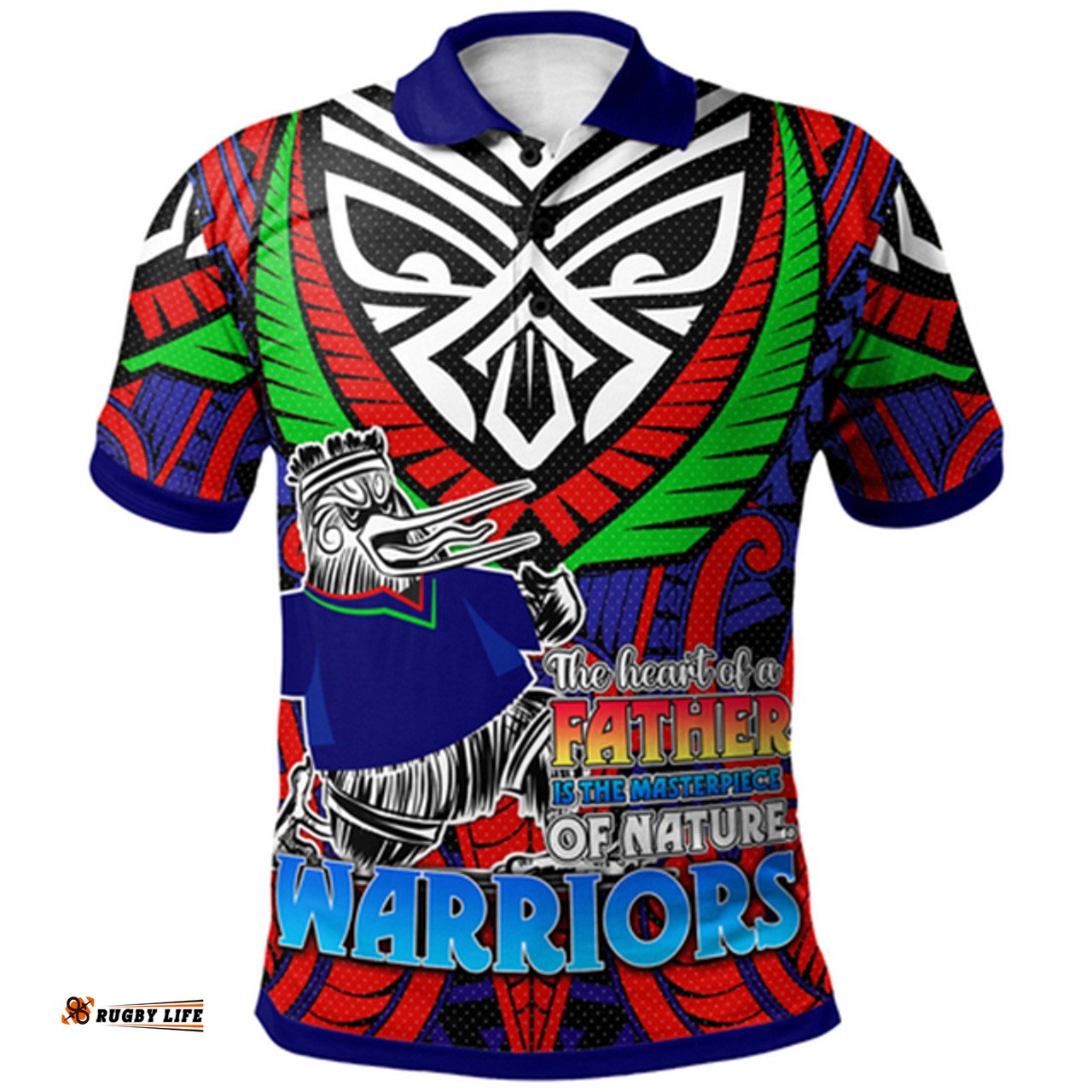 Amazing Aussie New Zealand Warriors Custom Father's Day New Zealand Warriors Super Maori Dad Polo Shirt