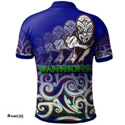 Amazing Aussie New Zealand Warriors Custom New Zealand Warriors Ruby Maori Patterns Polo Shirt