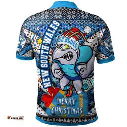 Amazing Aussie Cockroaches League Christmas Custom NSW Go Blues Cockroaches With Snowflake Polo Shirt