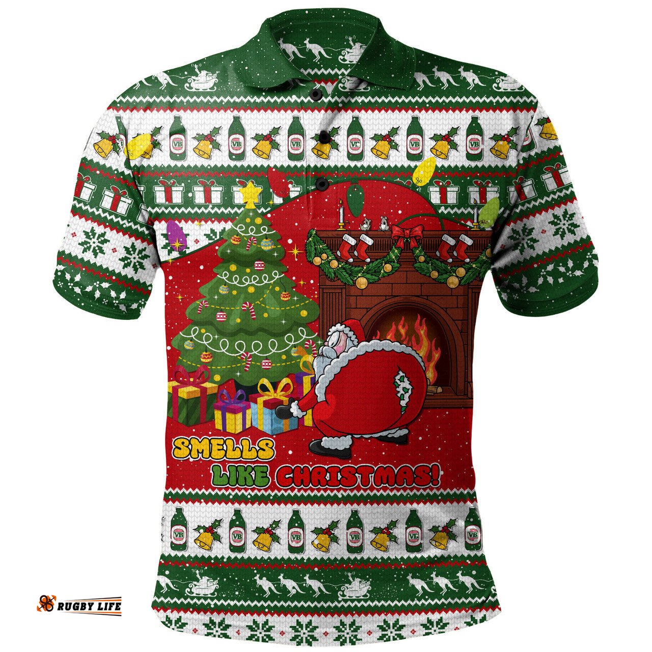 Amazing Aussie Australia Smells Like Christmas Cheer Polo Shirt