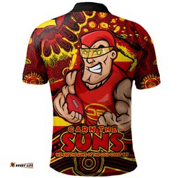 Amazing Aussie Gold Coast SUNS Blazing Spirit Of Victory Polo Shirt