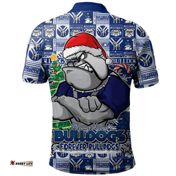 Amazing Aussie Canterbury Bankstown Bulldogs Merry Ugly Christmas Comic Style Polo Shirt