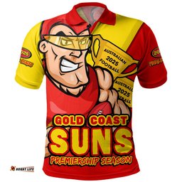 Amazing Aussie Gold Coast SUNS Australian Football Finals Premiership Spirit Polo Shirt