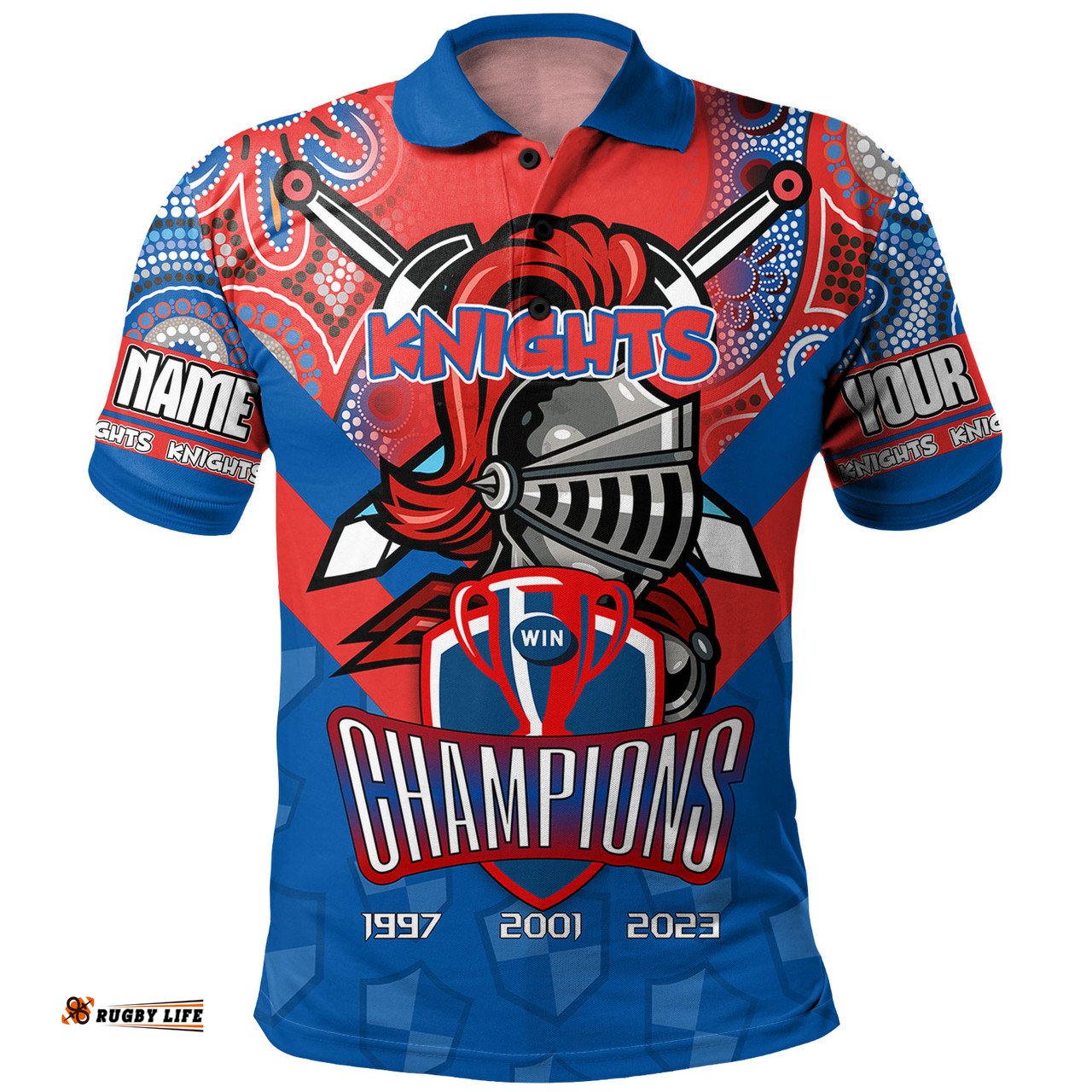 Amazing Aussie Newcastle Knights Sport Custom Talent Win Games But Teamwork And Intelligence Win Championships With Aboriginal Style Polo Shirt