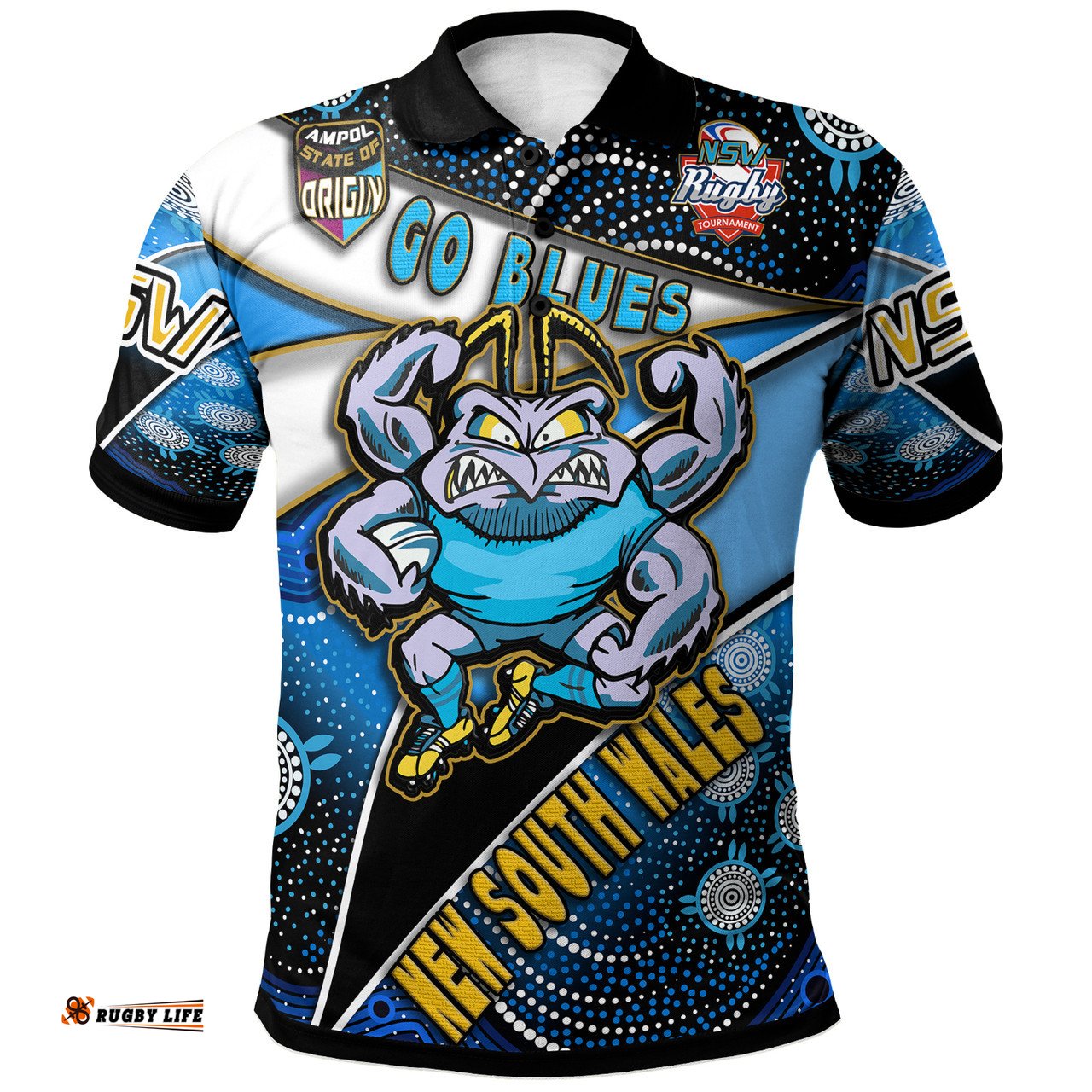 Amazing Aussie Cockroaches Custom Cockroaches With Aboriginal Inspired Patterns  Polo Shirt