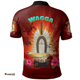 Amazing Aussie ( Custom ) Australia Island Spirit TSI Drum And Warrior Sunrise Design Polo Shirt