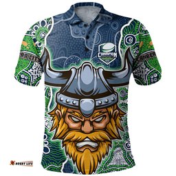 Amazing Aussie Canberra Raiders Grand Final Custom Custom Raiders Contemporary Style Of Aboriginal Painting Polo Shirt