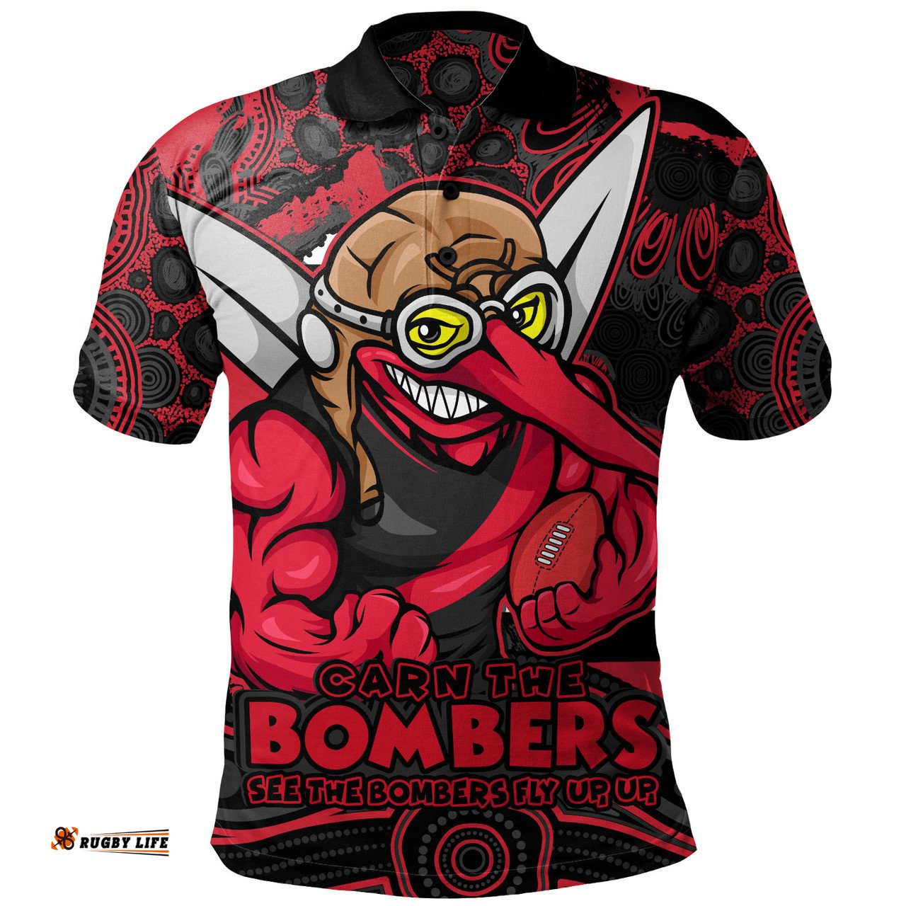 Amazing Aussie Essendon Blazing Spirit Of Victory Polo Shirt