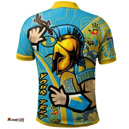 Amazing Aussie Gold Coast Titans Custom Titans Pride With Aussie Indigenous Culture Polo Shirt