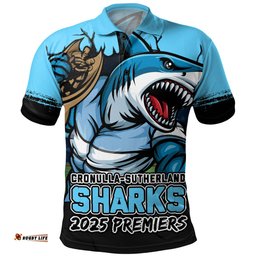 Amazing Aussie Cronulla Sutherland Sharks Unleash Power In The Ultimate Battle Polo Shirt