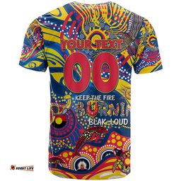 custom naidoc week 2024 crows t shirt aboriginal animals keep the fire burning dt02