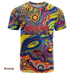 custom naidoc week 2024 crows t shirt aboriginal animals keep the fire burning dt02