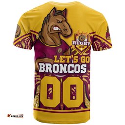 broncos rugby t shirt custom home of the mighty broncos aboriginal patterns t shirt