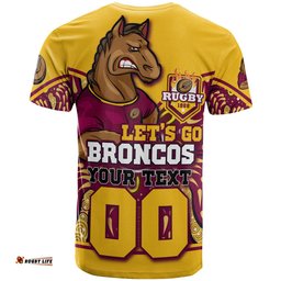 broncos rugby t shirt custom home of the mighty broncos aboriginal patterns t shirt