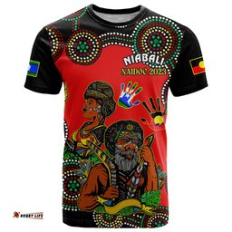 custom text and number australia naidoc 2023 t shirt niabali indigenous for our elders