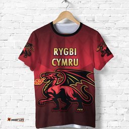 wales rugby t shirt simple style