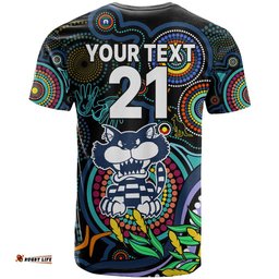 custom cats football aboriginal art t shirt naidoc indigenous tribal