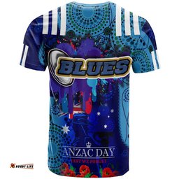 blues rugby t shirt aboriginal anzac day  lest we forget  color drawing patterns t shirt