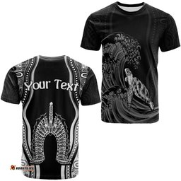 custom personalised torres strait islands t shirt the dhari mix aboriginal turtle version black