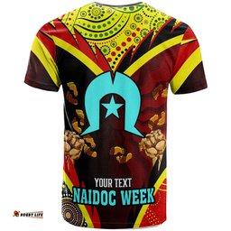 australia naidoc week 2023 t shirt custom naidoc with torres strait island aboriginal inspired footprint get up stand up show up t shirt