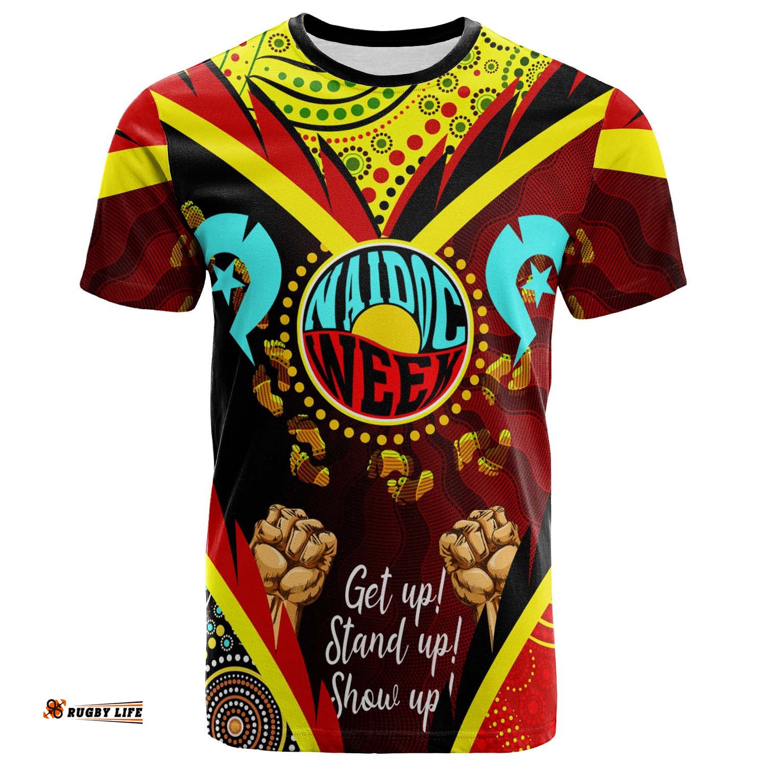 australia naidoc week 2023 t shirt custom naidoc with torres strait island aboriginal inspired footprint get up stand up show up t shirt