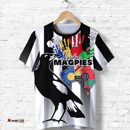custom personalised magpies naidoc week t shirt collingwood sport map style