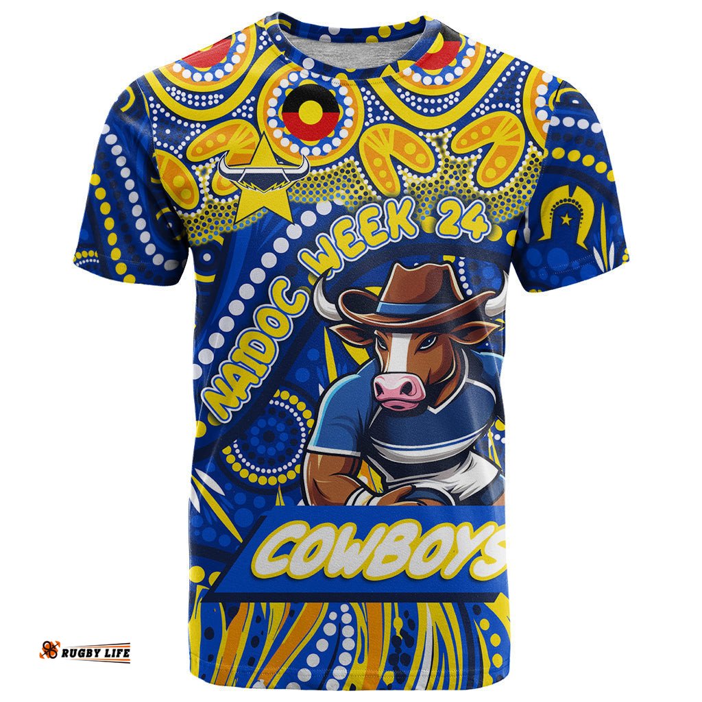 custom australia naidoc week 2024 t shirt cowboys mascot keep the fire burning dt02