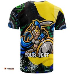 nrlw titans rugby t shirt custom titans rugby aboriginal dot painting player and number woman t shirtAmazing Aussie