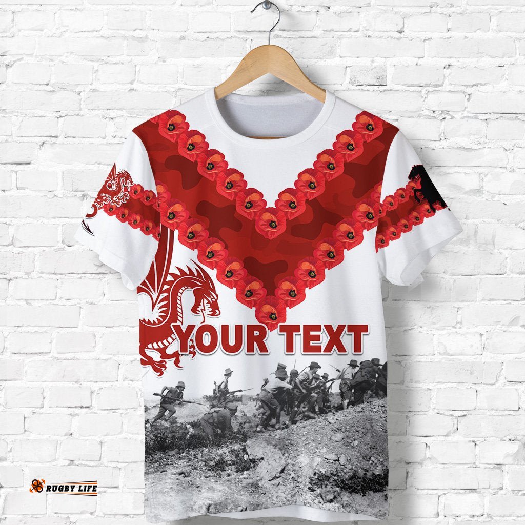 custom personalised st. george illawarra dragons t shirt anzac day simple style