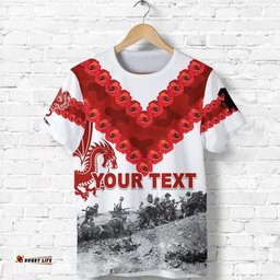 custom personalised st. george illawarra dragons t shirt anzac day simple style