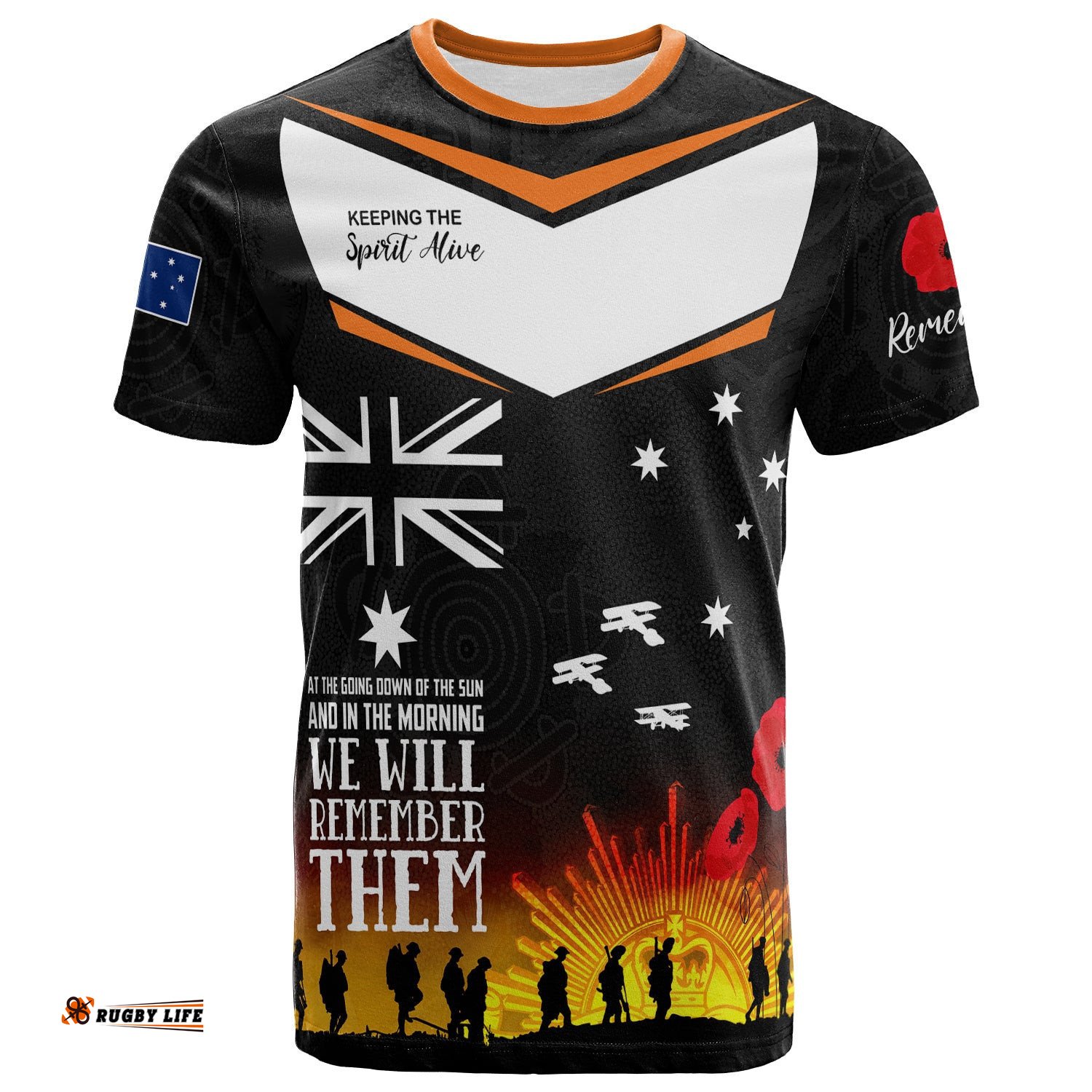 australia south west sydney anzac custom t shirt keeping the spirit alive t shirt