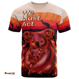 t shirt koala bushfire shirt pray for australia
