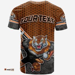 custom personalised tigers rugby t shirt mix aboriginal simple