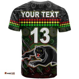 custom text and number panthers t shirt premiers 2022 aboriginal