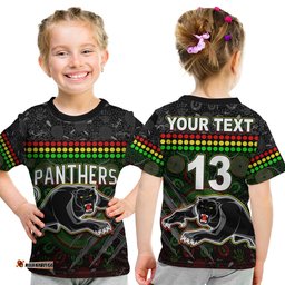 custom text and number panthers t shirt premiers 2022 aboriginal