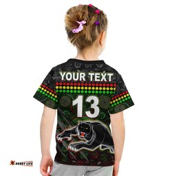 custom text and number panthers t shirt premiers 2022 aboriginal