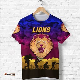 brisbane lions anzac t shirt simple style