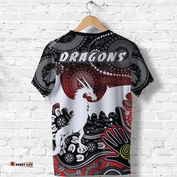 white st george dragons t shirt indigenous