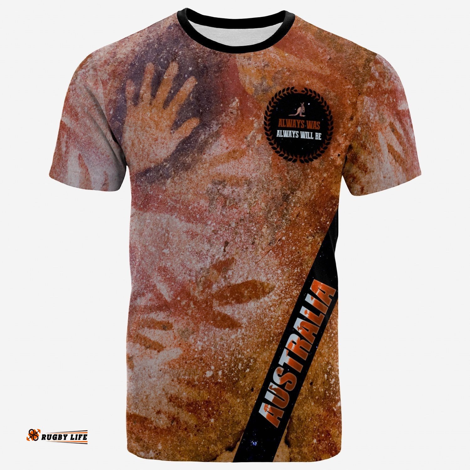 t shirt handprint with kangaroo logo