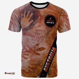 t shirt handprint with kangaroo logo