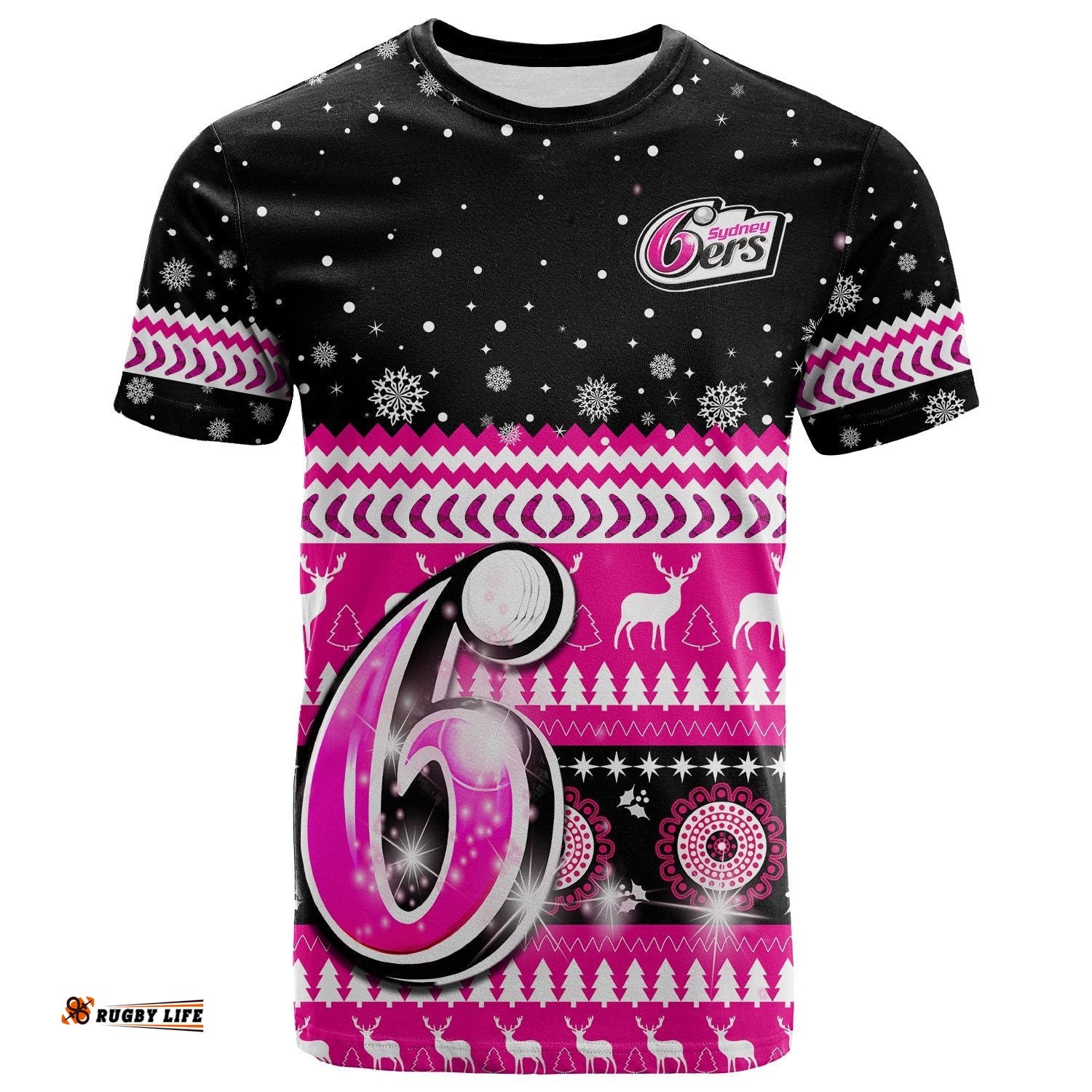 sydney sixers cricket t shirt christmas aboriginal
