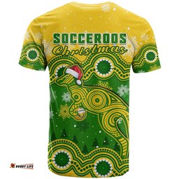 australia soccer christmas t shirt socceroos indigenous kangaroo