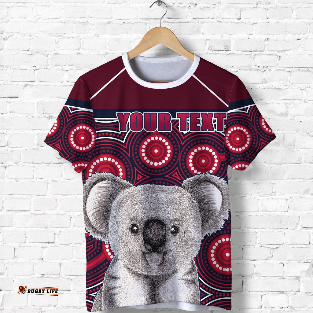 custom personalised reds rugby australian t shirt simple indigenous queensland