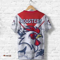 roosters t shirt sydney indigenous version white